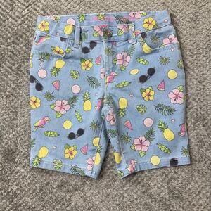 NWOT Children’s Place Girls Kids Denim Jeans Shorts Size 6 Blue Pink Summer